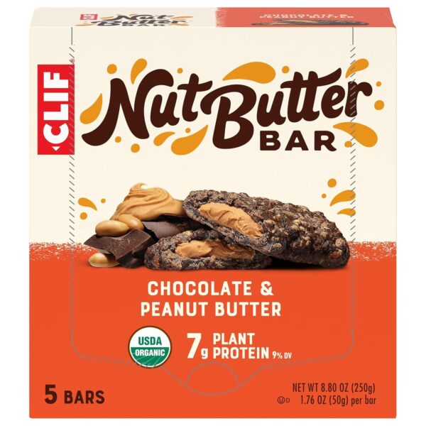 CLIF Nut Butter Bar - Chocolate Peanut Butter - Filled Energy Bars - Non-GMO - USDA Organic - Plant-Based - Low Glycemic - 1.76 oz. (5 Pack) - Image 2