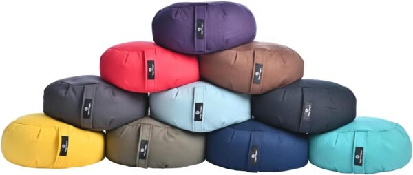 Hugger Mugger Zafu Meditation Cushion - Support in Cross-Legged Sitting, Buckwheat Filled, Durable Fabric, Convenient Handle, Handmade in USA - Image 6