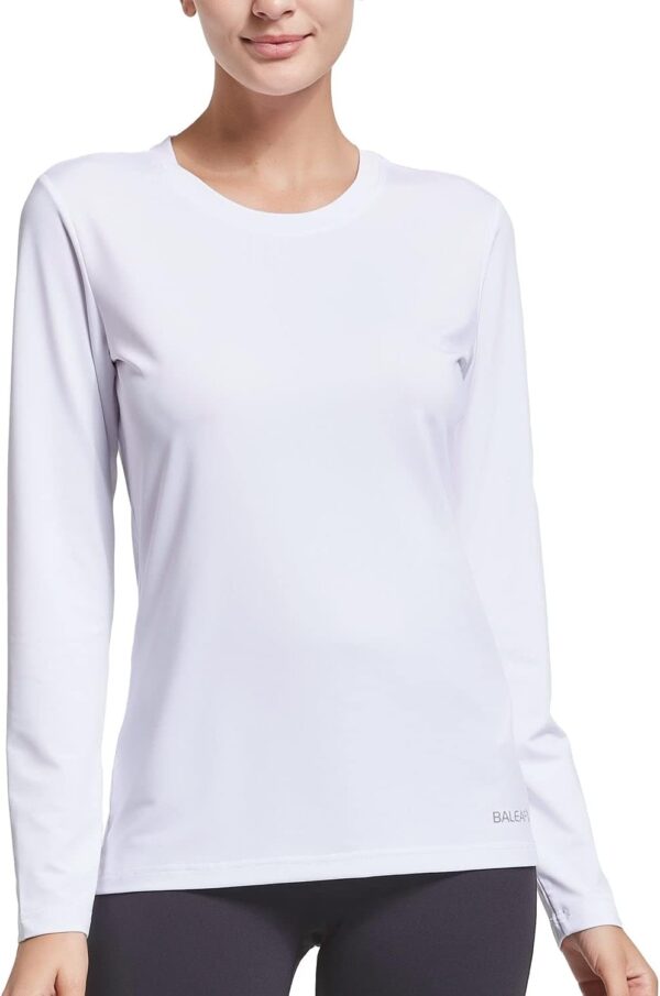 baleaf Long Sleeve Workout Tops for Women Running Athletic Shirts Active Quick Dry Lightweight Moisture Wicking - Image 3