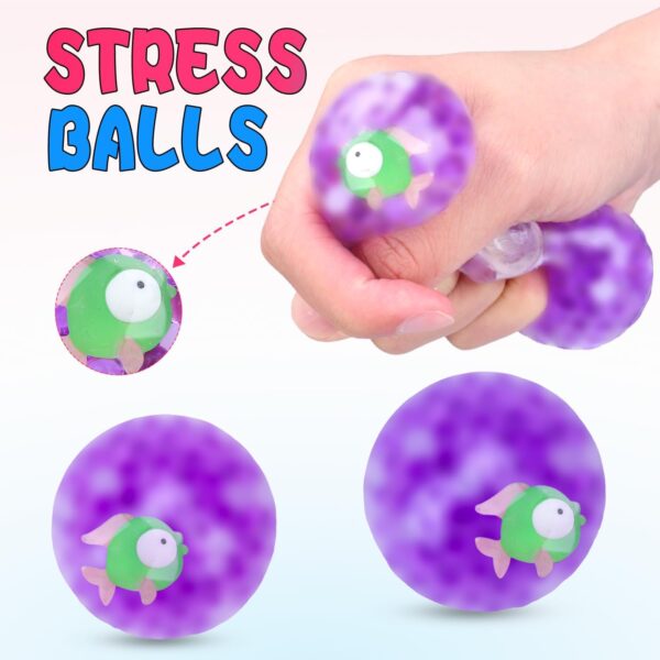 Stress Balls Set, Squishy Stress Ball, 4 Pack Squeeze Ball for Adults, Autism Hyperactivity , Stress Relieve, Increase Entertainment - Image 3