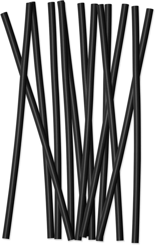Simple Modern Plastic Reusable Straws | BPA Free and Waste Reducing Straw for Tumblers and Travel Mugs | Classic Collection | 12 Pack | Midnight Black - Image 2
