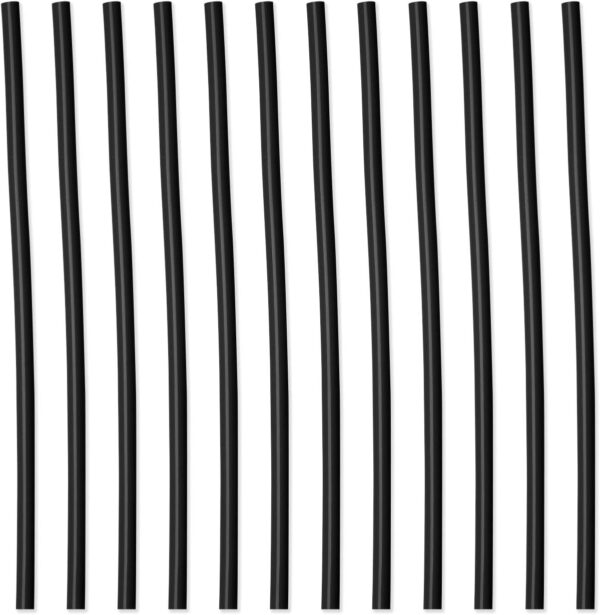 Simple Modern Plastic Reusable Straws | BPA Free and Waste Reducing Straw for Tumblers and Travel Mugs | Classic Collection | 12 Pack | Midnight Black - Image 3