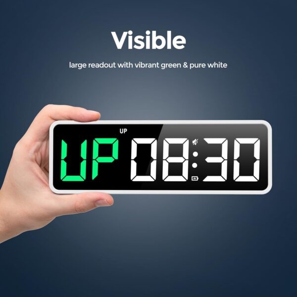 REACHER Portable Gym Timer Clock for Home Garage, Countdown/UP, Stopwatch, Workout Interval Timer with Powerful Battery, Strong Magnet, Adjustable Volume, Digital Fitness Crossfit Boxing HIIT - Image 3