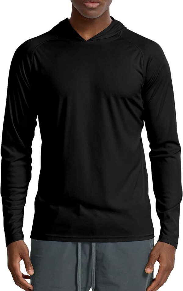Zengjo Men's Lightweight Pullover Hoodie - Hooded Long Sleeve Workout Shirts - Image 2