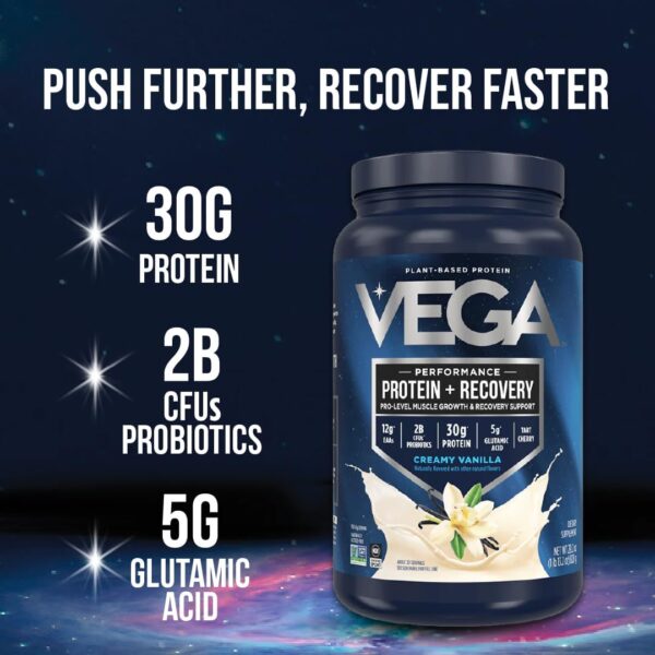 Vega Premium Sport Protein Chocolate Protein Powder, Vegan, Non GMO, Gluten Free Plant Based Protein Powder Drink Mix, NSF Certified for Sport, 29.5 oz - Image 4