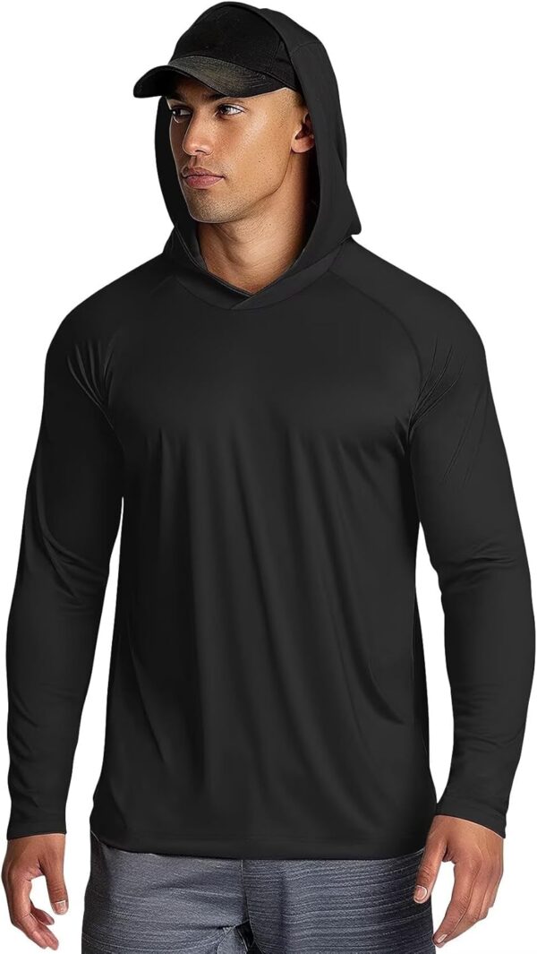 Zengjo Men's Lightweight Pullover Hoodie - Hooded Long Sleeve Workout Shirts - Image 4