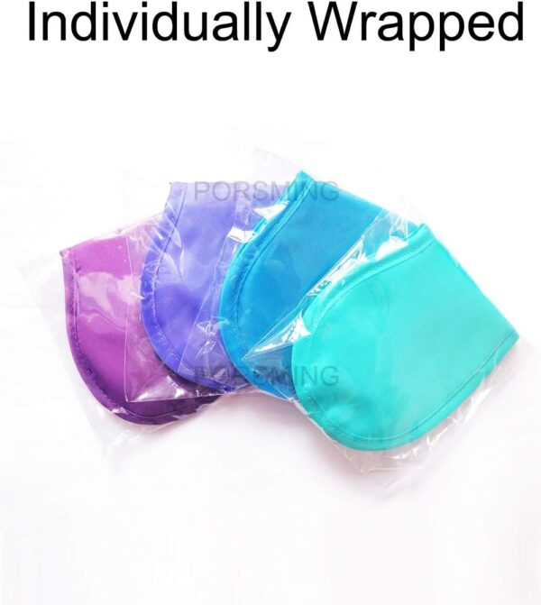 Eye Mask Sleep Masks Pack of 36 PorsMing Sleeping Mask Blindfold Eye Cover Team Building Games Party with Nose Pad and Adjustable Strap for Women Men Kids 4 Layers Colors (18 Color 36 Pieces) - Image 5