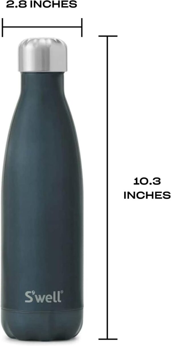 S'well Stainless Steel Water Bottle, 17oz, Blue Suede, Triple-Layered Vacuum Insulated Containers Keeps Drinks Cold for 36 Hours and Hot for 18, BPA Free, Perfect for On the Go - Image 6