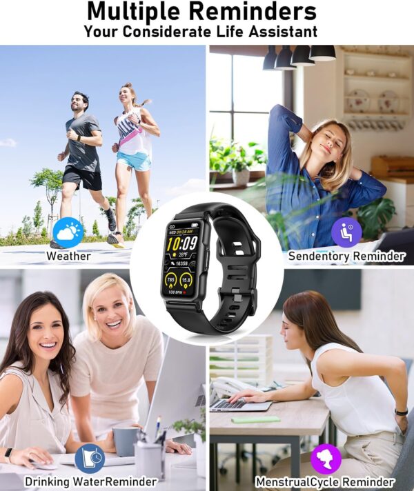 Smart Watch Fitness Tracker with 24/7 Heart Rate, Blood Oxygen Blood Pressure Monitor Sleep Tracker 120 Sports Modes Activity Trackers Step Calorie Counter IP68 Waterproof for Andriod iPhone Women Men - Image 7