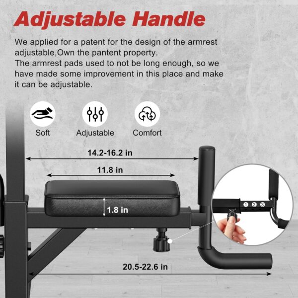 RELIFE REBUILD YOUR LIFE Power Tower Pull Up Bar Station Workout Dip Station for Home Gym Strength Training Fitness Equipment - Image 4