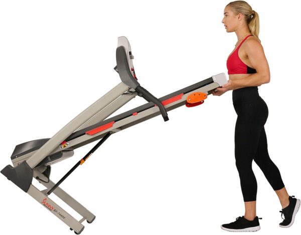 Sunny Health & Fitness Smart WiFi Treadmills – Compact, Foldable, Portable, Under Desk & Incline Options (Manual & Auto), Brushless Motor, & Bluetooth SunnyFit App, LED Display, Shock Absorption - Image 9