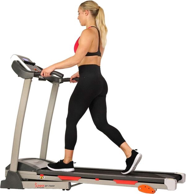 Sunny Health & Fitness Smart WiFi Treadmills – Compact, Foldable, Portable, Under Desk & Incline Options (Manual & Auto), Brushless Motor, & Bluetooth SunnyFit App, LED Display, Shock Absorption - Image 8