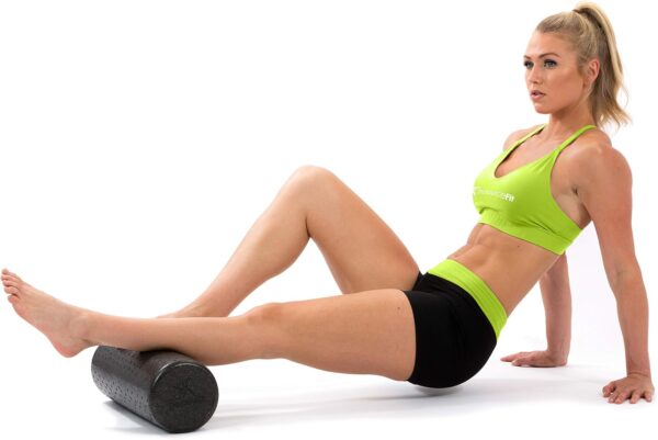 ProsourceFit High Density Foam Rollers 12 - inches long, Firm Full Body Athletic Massage Tool for Back Stretching, Yoga, Pilates, Post Workout Muscle Recuperation, Black - Image 5