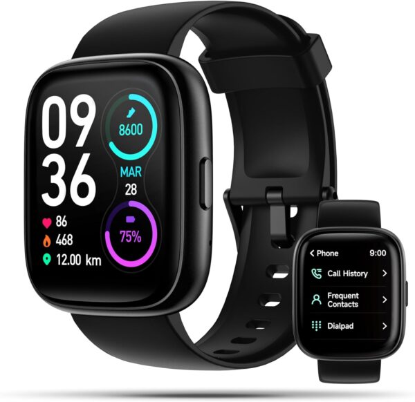 Smart Watch, 1.83" Touch Screen Smartwatch with Alexa Built-in IP68 Waterproof, Pedometer,Fitness Tracker with 100 Sports Modes Heart Rate/SpO2/Stress/Sleep Monitor for Men and Women - Image 2