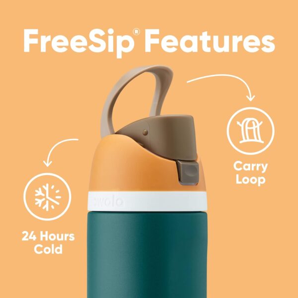 FreeSip Insulated Stainless Steel Water Bottle with Straw for Sports, Travel, and School BPA-Free Sports Water Bottle, 24 oz, Camo Cool - Image 5