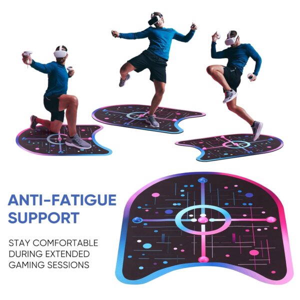 VR Mat for Meta Quest 3 VR FlexSpace Mat Accessories Boundary Awareness Carpet with Anti-Slip Base and Comfort Foam for Gaming Workouts(Non-Circular) - Image 6