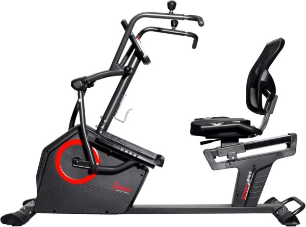 Sunny Health & Fitness Elite Recumbent Cross Trainer & Elliptical Machine with Arm Exercisers for Home Arm/Leg Training, Easy Adjust Seat & Mesh Backrest, Free SunnyFit App Bluetooth Connectivity - Image 10