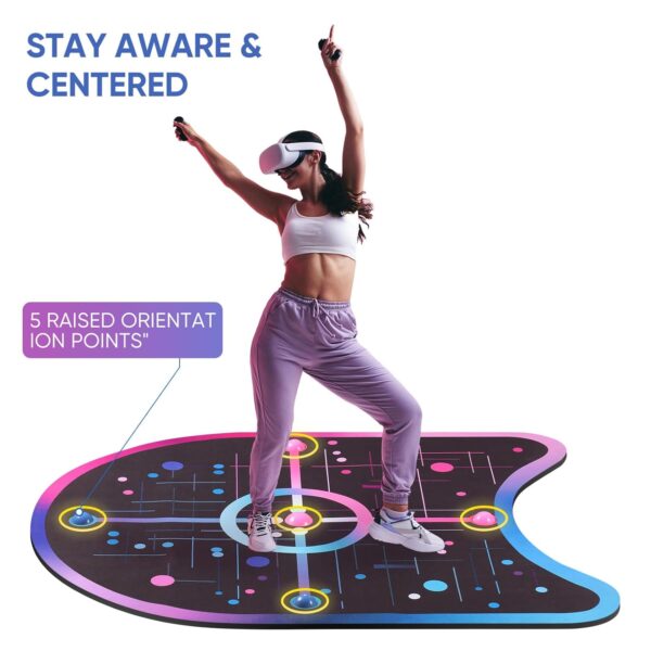 VR Mat for Meta Quest 3 VR FlexSpace Mat Accessories Boundary Awareness Carpet with Anti-Slip Base and Comfort Foam for Gaming Workouts(Non-Circular) - Image 4