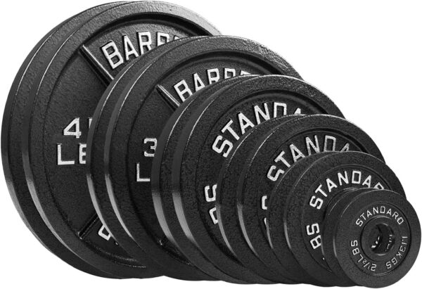 NEXO Steel Olympic Plates 245lb Set - Olympic Standard Premium Coated 2.5lb, 5lb, 10lb, 25lb, 35lb, 45lb Pairs - Image 2