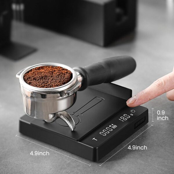 MHW-3BOMBER Espresso Scale with Timer,Small Coffee Scale with Solid-Liquid Detection,Auto Tare Digital Coffee Bean Scale,0.1g Accurate Weighting,2 Mode,Black ES6027B-OS - Image 7