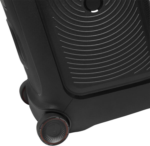 JBL PartyBox Stage 320 - Portable Party Speaker with Telescopic Handle & Wide, Sturdy Wheels, Powerful JBL Pro Sound, Futuristic lightshow, Up to 18 Hours of Play time, Splash Proof (Black) - Image 15