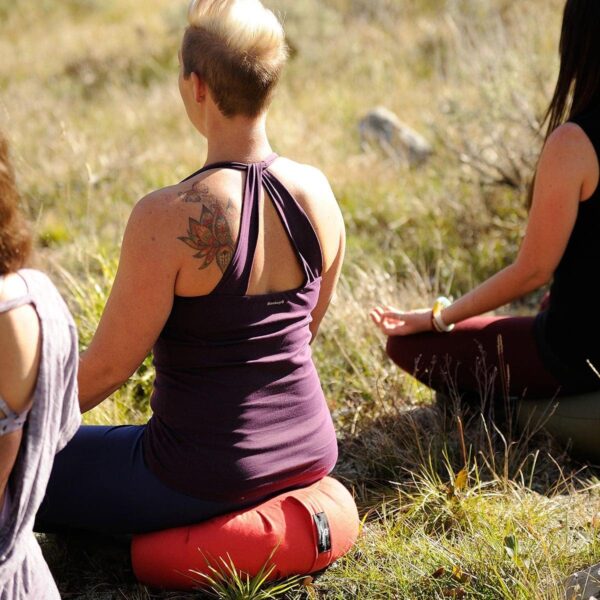 Hugger Mugger Zafu Meditation Cushion - Support in Cross-Legged Sitting, Buckwheat Filled, Durable Fabric, Convenient Handle, Handmade in USA - Image 8