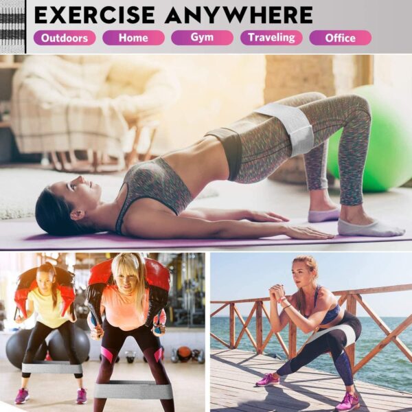 Renoj Resistance Bands, Yoga Starter Sets for Women and Men, 3 Set of Stretch Exercise Workout Bands for Booty Legs, Elastic Pilates Flexbands - Image 6