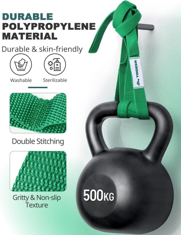 Trideer Stretching Strap Yoga Strap for Physical Therapy, 10 Loops Yoga Straps for Stretching, Non-Elastic Stretch Strap for Pilates, Exercise, Stretch Band for Women & Men - Image 3