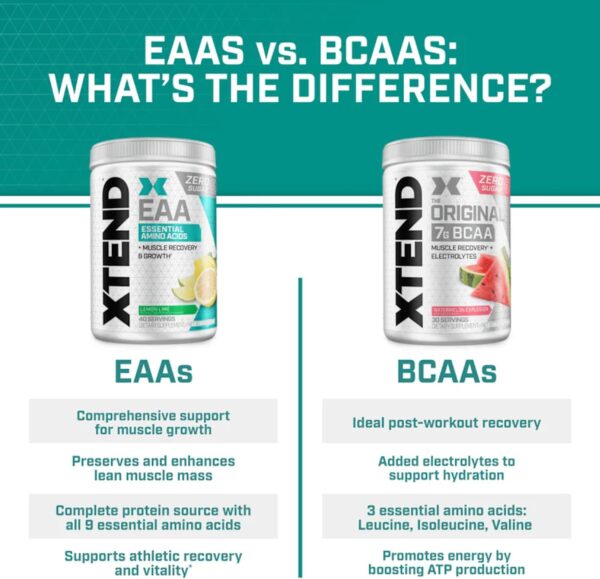 Scivation XTEND EAA + BCAA Powder | Muscle Recovery & Lean Muscle Growth | 9 Essential Amino Acids for Intra Workout or Post Workout Recovery | 10g EAAs Per 2 Servings | Mango 40 Servings - Image 10