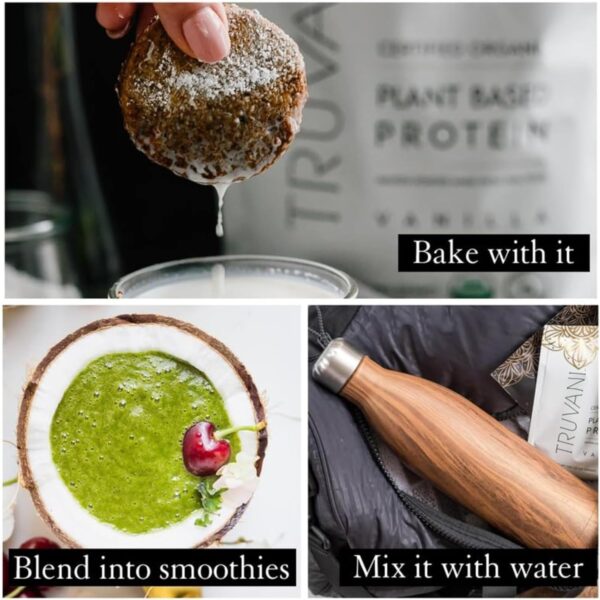 Truvani Vegan Pea Protein Powder | Vanilla | 20g Organic Plant Based Protein Per Serving | 20 Servings | Keto | Gluten & Dairy Free | Low Carb | No Added Sugar - Image 7