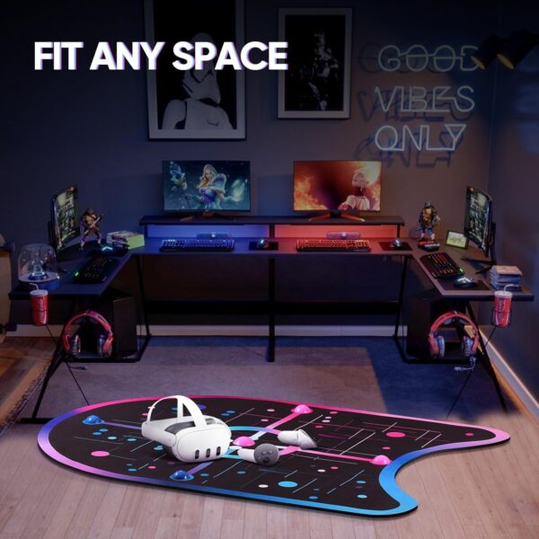 VR Mat for Meta Quest 3 VR FlexSpace Mat Accessories Boundary Awareness Carpet with Anti-Slip Base and Comfort Foam for Gaming Workouts(Non-Circular) - Image 8