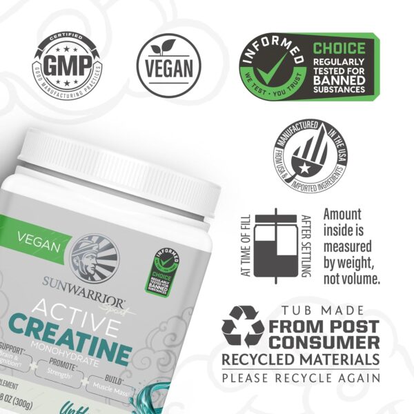 Creatine Monohydrate Powder Micronized PreWorkout Recovery Supplement | Support Muscle Building Strength Training Cognition | Vegan & Keto Friendly Easily Mixes (60 Serving) Unflavored Active Creatine - Image 4
