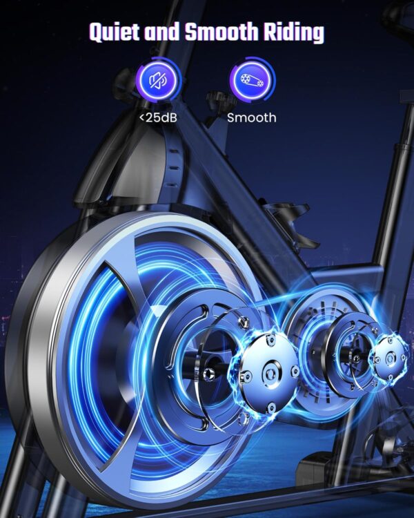 Cyclace Exercise Bike, Indoor Cycling Bike Stationary, Low Noise, 300lbs Weight Capacity - Image 6