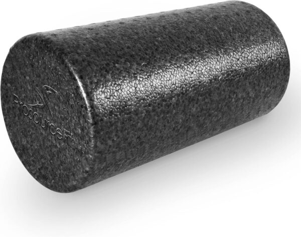 ProsourceFit High Density Foam Rollers 12 - inches long, Firm Full Body Athletic Massage Tool for Back Stretching, Yoga, Pilates, Post Workout Muscle Recuperation, Black - Image 2