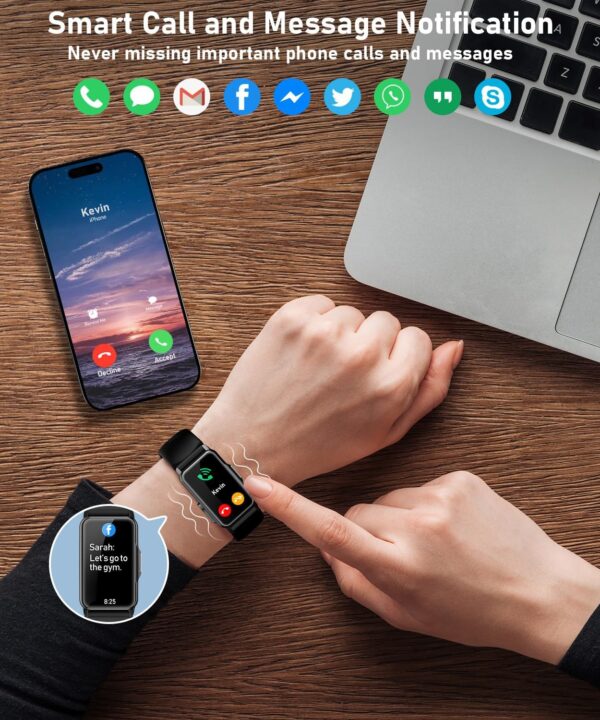 Smart Watch Fitness Tracker with 24/7 Heart Rate, Blood Oxygen Blood Pressure Monitor Sleep Tracker 120 Sports Modes Activity Trackers Step Calorie Counter IP68 Waterproof for Andriod iPhone Women Men - Image 6