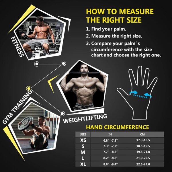ihuan New Weight Lifting Gym Workout Gloves Men & Women, Great for Weightlifting, Exercise, Training, Fitness - Image 8
