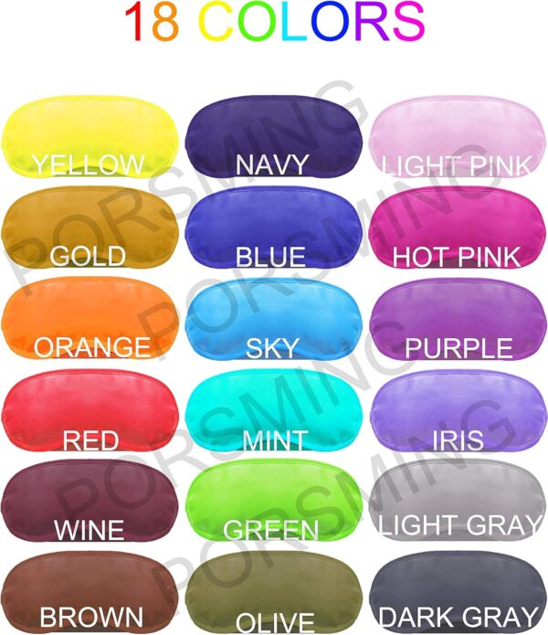 Eye Mask Sleep Masks Pack of 36 PorsMing Sleeping Mask Blindfold Eye Cover Team Building Games Party with Nose Pad and Adjustable Strap for Women Men Kids 4 Layers Colors (18 Color 36 Pieces) - Image 6