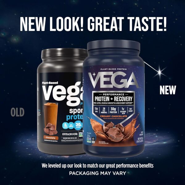 Vega Premium Sport Protein Chocolate Protein Powder, Vegan, Non GMO, Gluten Free Plant Based Protein Powder Drink Mix, NSF Certified for Sport, 29.5 oz - Image 3