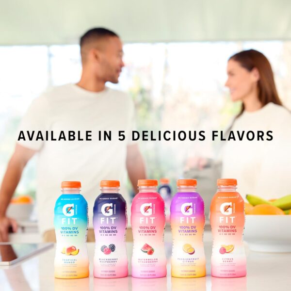 Gatorade Fit Electrolyte Beverage, Healthy Real Hydration, New 2.0 4 Flavor Variety Pack, 16.9.oz Bottles (12 Pack) - Image 7