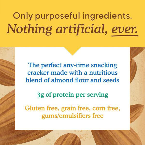 Simple Mills Almond Flour Crackers, Sundried Tomato & Basil - Gluten Free, Vegan, Healthy Snacks, Plant Based, 4.25 Ounce (Pack of 1) - Image 3