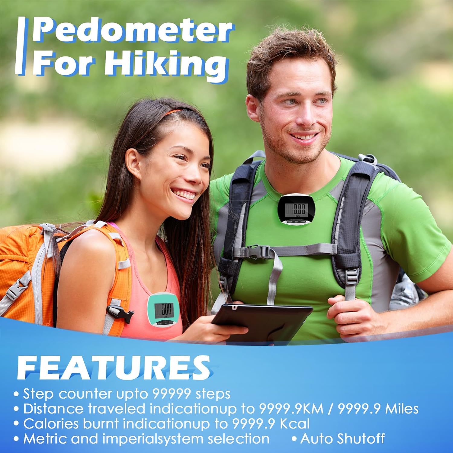 9 Pcs Simple Pedometers Bulk for Walking Steps and Miles Walking Step Counters with Calories Burned Portable Clip Step Tracker for Seniors Man Women Jogging Hiking Running - Image 7