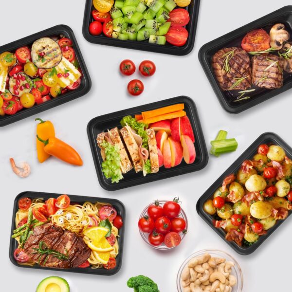 Meal Prep Containers Reusable 32oz - To Go Food Containers 50 Pack - Plastic Food Prep Containers for Meal Prep, Disposable Containers with Lids, BPA Free, Microwave/Dishwasher/Freezer Safe - Image 4