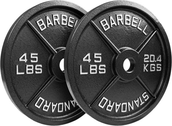 NEXO Steel Olympic Plates 245lb Set - Olympic Standard Premium Coated 2.5lb, 5lb, 10lb, 25lb, 35lb, 45lb Pairs - Image 6