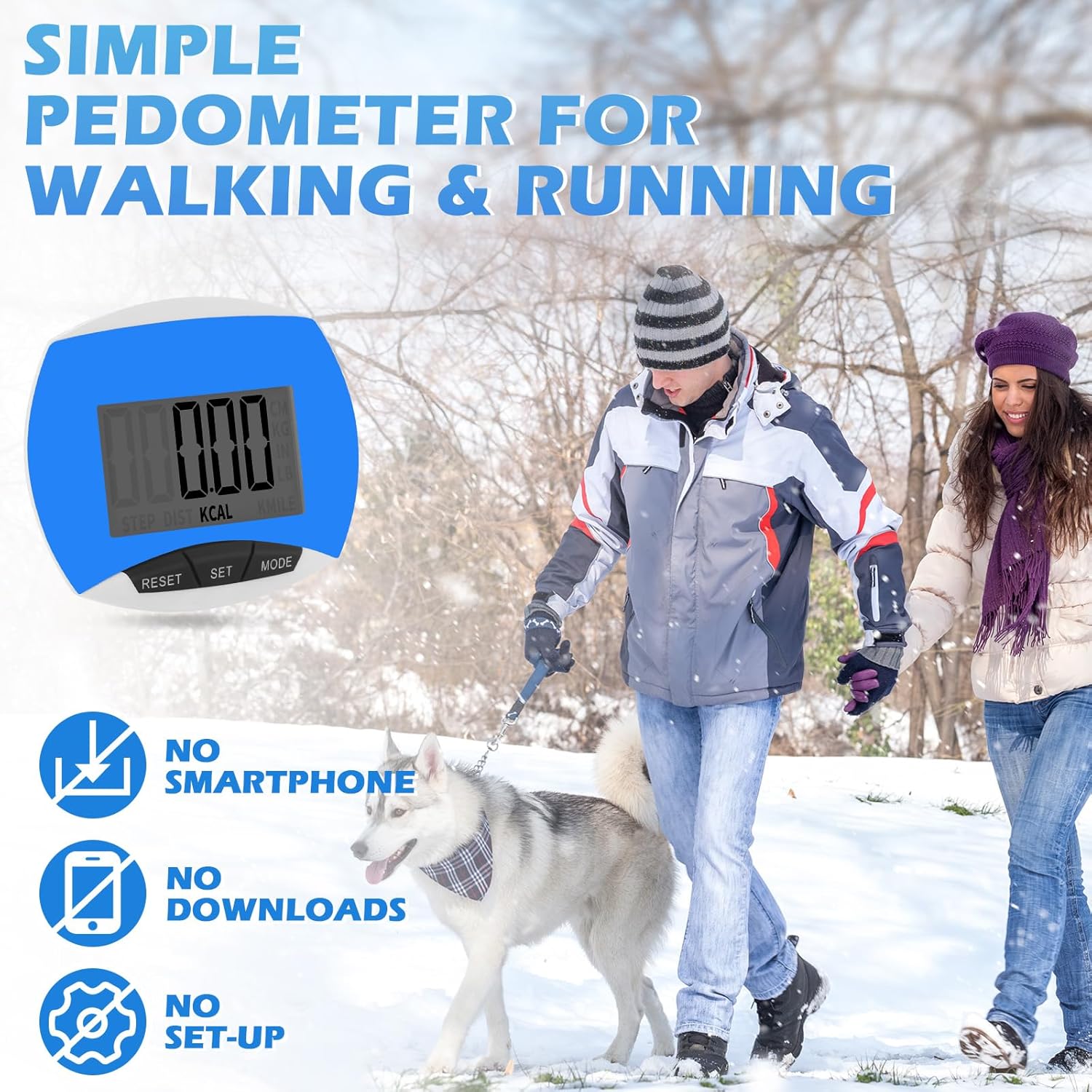 9 Pcs Simple Pedometers Bulk for Walking Steps and Miles Walking Step Counters with Calories Burned Portable Clip Step Tracker for Seniors Man Women Jogging Hiking Running - Image 4