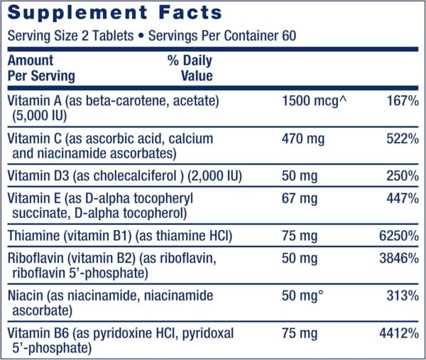 Life Extension Two-Per-Day High Potency Multi-Vitamin & Mineral Supplement - Vitamins, Minerals, Plant Extracts, Quercetin, 5-MTHF Folate & More - Gluten-Free - Non-GMO - 120 Tablets - Image 3