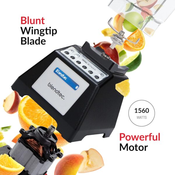 Blendtec Total Blender Classic - Includes FourSide Jar (75 oz) - 10-Speed Professional-Grade Countertop Blender - High-Power Kitchen Blender with 6 Pre-Programmed Cycles - Black - Image 5