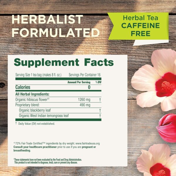 Traditional Medicinals Tea, Organic Hibiscus, Supports Your Cardiovascular System, 16 Tea Bags - Image 9