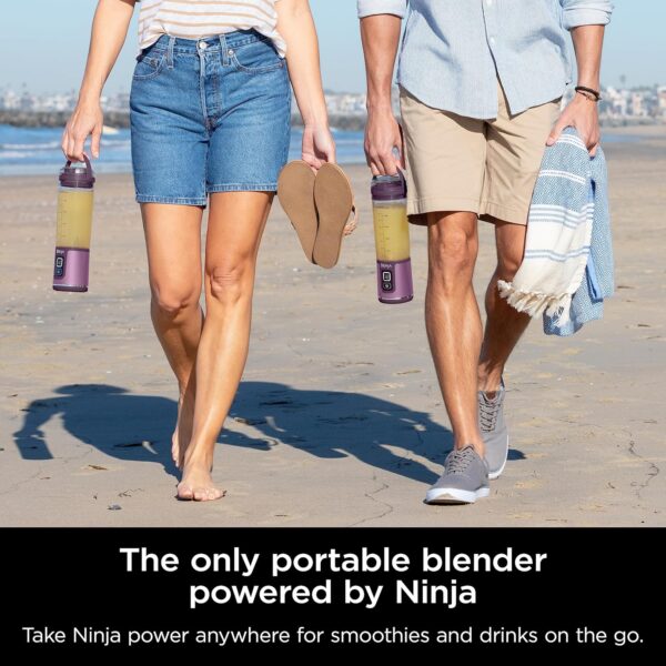 Ninja BC151PR Blast Portable Blender, Cordless, 18oz. Vessel, Personal Blender-for Shakes & Smoothies, BPA Free, Leakproof-Lid & Sip Spout, USB-C Rechargeable, Dishwasher Safe Parts, Passion Fruit - Image 3