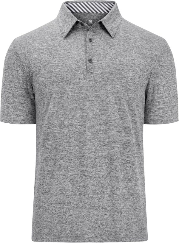 J.VER Men's Polo Shirt Wrinkle Free Stretch Golf Collared Shirt Moisture Wicking Summer Athletic Business Casual Tops - Image 2