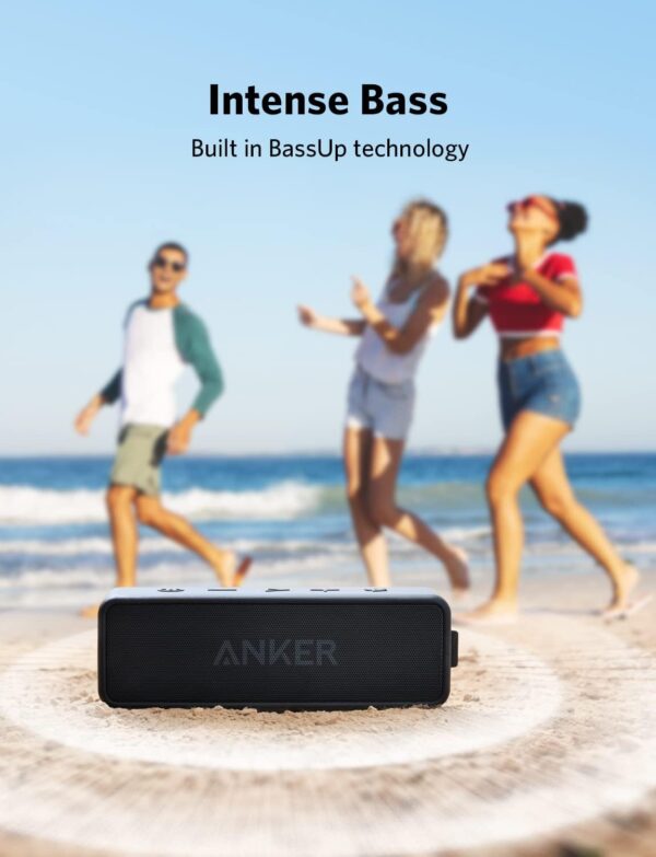 Anker Soundcore 2 Portable Bluetooth Speaker with Stereo Sound, Bluetooth 5, Bassup, IPX7 Waterproof, 24-Hour Playtime, Wireless Stereo Pairing, Speaker for Home, Outdoors, Travel - Image 7